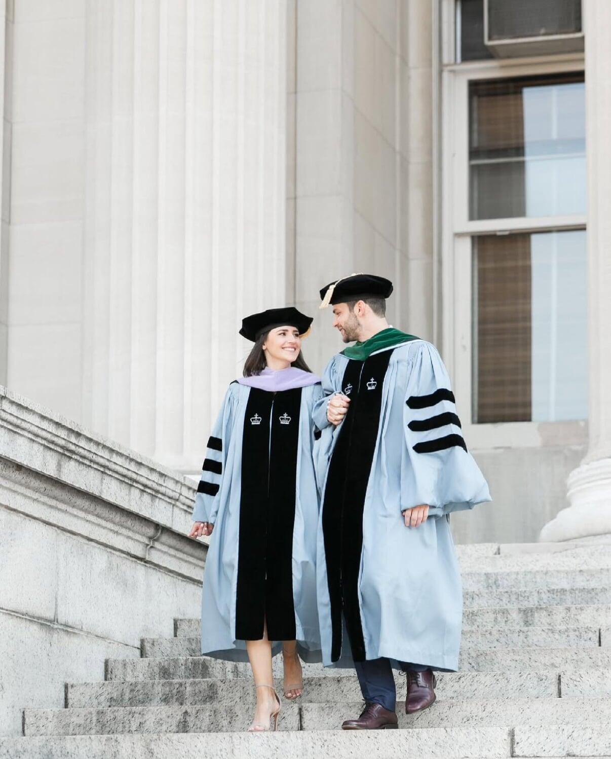 Dr. AJ and Dr. Claudia graduating Dental and Medical School at Columbia.
